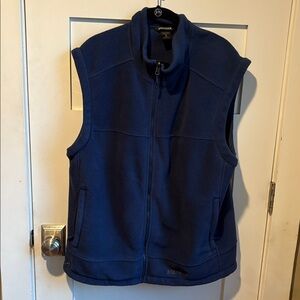 Marmot Full Zip Navy Blue Fleece Sweater Vest Mens XL